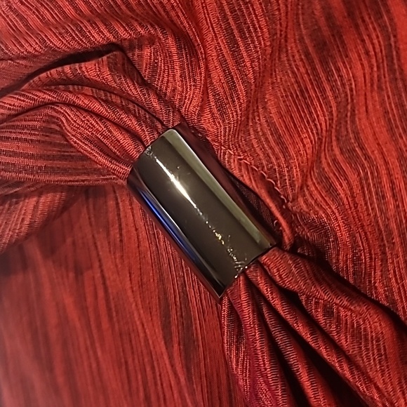 Sag Harbor Stretch Woman Drape Neck Pullover Top Wine Black 1X - Picture 6 of 10